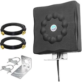 Maswell Cellular Antenna 2X2 MIMO 5G 4G LTE 3G WiFi 600-8000MHz Panel Antenna IP 67 UV stabilized LORA Helium Communications Compatible with ATT Tmobile Sprint