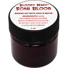 BLOODY MARY Fake SCAB Blood Make Up Body Paint - For Cosplay, Horror Costume, Theater Blood, Vampire Accessories, Scary Things - Skin Friendly Washable Looks Realistic Thick Blood