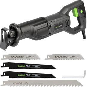GALAX PRO 120V Reciprocating Saw, 6.0 Amp Variable Speed Corded Reciprocating Saw with1-1/8" Stroke Length, 2800RPM and 6" Max for Wood, Metal, PVC Pipe Cutting