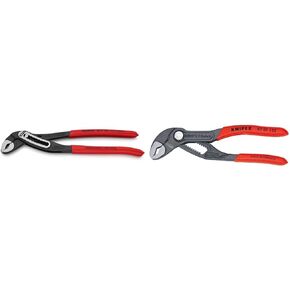 Knipex 8801180 7-Inch Alligator Pliers and 5-Inch Cobra Water Pump Pliers Bundle
