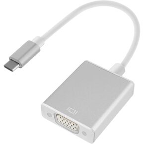 LBSC USB C to VGA Adatper for Monitor, VGA to USB C Adapter Cable, Type C to VGA Adapter, USB C to VGA Converter Compatible with MacBook Pro, MacBook Air, iPad Pro, Phone, Projector, TV (Gold,7in)