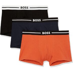 BOSS Men's 3 Pack Bold Logo Cotton Stretch Trunks