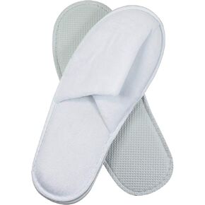 | Premium Spa Slippers Bulk Unisex | Closed Toe, Individually Wrapped | Hotel Slippers