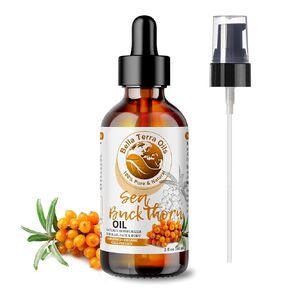 Bella Terra Oils - Organic Sea Buckthorn Seed Oil 2oz - A Symphony of Nutrients, Saturated with Vitamins & Omega Fatty Acids, Golden Glow for Every Drop