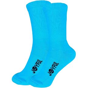Colorful Cotton Crew Athletic Socks | Comfortable, Thick, Soft, and Supportive (3 Pack)