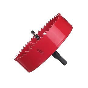 Hegebeck Bi-Metal Hole Saw Drill Bit 4.7 Inch Wood Hole Saw Drilling Tool 1 Inch Cutting Depth for Cutting Plastic Fiberboard Wood