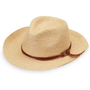 Wallaroo Hat Company Women’s Quinn Fedora – UPF 50+, Wide Brim, Natural Fiber, Adjustable Sizing for Medium Crown Sizes