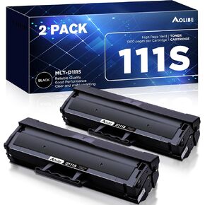 خرطوشة حبر MLT-D111S عالية الانتاجية متوافقة مع طابعة سامسونج MLT-D111S 111S MLT111S D111S D111S تعمل مع سامسونج اكسبرس M2020W M2070FW M2070W M2020 M2024W من اوليبي (2 اسود)