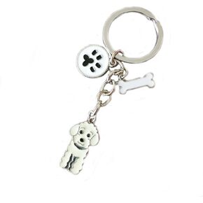 BECHANMIG Keychains, Lovely Dog Key-ring Portable Metal Keychain Keyring Key Decor Car Keyring Tag (Rottweiler)
