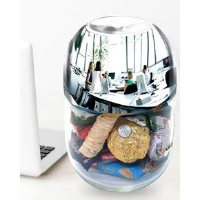 Skywin Half Concave Mirror Cubicle Decorations - Multipurpose Cubicle Mirror, Desk Mirror to See Behind You - Aesthetic Office Cubicle Accessories, Office Cubicle Decor Organizer (Black)