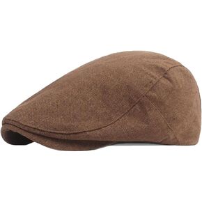 Adjustable Lightweight Newsboy Hat for Men Flat Ivy Cap Cabbie Driving Hat