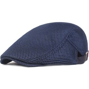 XYIYI Men's Breathable Mesh Newsboy Cap Summer Beret Ivy Cap Driving Cabbie Flat Hat