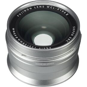 Fujifilm Fujinon Wide Conversion Lens for X100 Series Camera, Silver (WCL-X100 S II)
