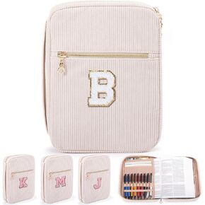 Bible Cover for Women, Initial Personalized Bible Gift - Bible Case for Men - Bible Holder - Bible Bag - Bible Carrier - Bible Carrying Case with Pockets for Bible Study Suppliers, Bible Accessories