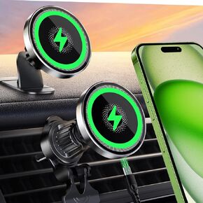 MANKIW Wireless Car Charger Automatic Clamping 10W Qi Fast Charging Car Charger Mount Compatible with iPhone 12/12pro/12 pro max/11/11pro/11pro MAX/Xs MAX/XS/XR/X/8/8p Samsung S10/S10+/S9/S9+/S8/S8+