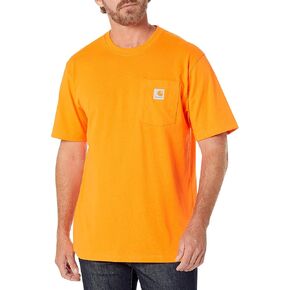 Carhartt Men's Loose Fit Heavyweight Short-Sleeve Pocket T-Shirt K87 - Brite Lime, 3X-Large Tall US in Kuwait