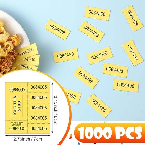 1000 ورقة 20 عرضًا لأرقام تذاكر السحب، تذاكر المزاد، أوراق التذاكر الصينية، سلة المزاد، المزاد الصامت للأحداث، كنيسة المدرسة (البحيرة الزرقاء) in Saudi Arabia