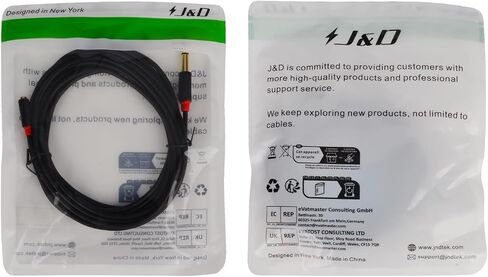 J&D 3.5mm to 1/4 Headphone Adapter Cable, Gold Plated Audiowave Series 3.5mm 1/8 inch Female TRS to 6.35mm 1/4 inch Male TRS Stereo Audio Cable for Mixer Guitar Piano Amplifier Speaker, 3FT in Kuwait