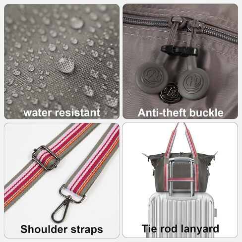 Anti-theft Nylon Tote Bag with Lock Lightweight Handbag for Women Work Bag Crossbody Travel Bag Top Handle Satchel Purse in Saudi Arabia
