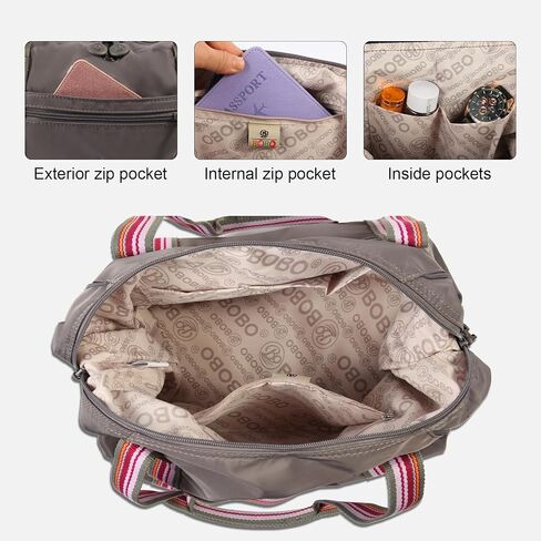 Anti-theft Nylon Tote Bag with Lock Lightweight Handbag for Women Work Bag Crossbody Travel Bag Top Handle Satchel Purse in Saudi Arabia