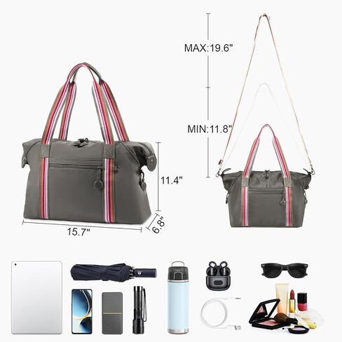 Anti-theft Nylon Tote Bag with Lock Lightweight Handbag for Women Work Bag Crossbody Travel Bag Top Handle Satchel Purse in Saudi Arabia