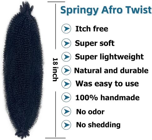 Springy Afro Twist Hair 24 Inch 8 Packs Marley Hair Pre-fluffed Spring Twist Hair Twisted Up Kinky Twist Cuban Twist Crochet Hair Pre-separated Braiding Hair For Black Women (24inch, 27#) in Saudi Arabia