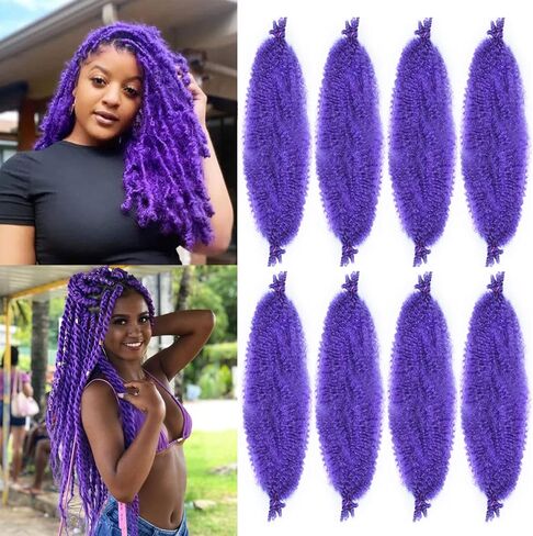 Springy Afro Twist Hair 24 Inch 8 Packs Marley Hair Pre-fluffed Spring Twist Hair Twisted Up Kinky Twist Cuban Twist Crochet Hair Pre-separated Braiding Hair For Black Women (24inch, 27#) in Saudi Arabia