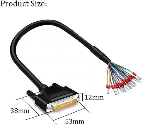 Willwewon 10Ft 3m 26AWG DB25 أنثى RS232 25 دبوس كابل تمديد تسلسلي RS232 D-SUB DB25 المسلسل إلى 25 سلك مكشوف موصل لوحة القطع in Kuwait
