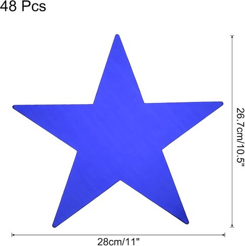 MECCANIXITY 36Pcs Iridescent Silver Stars Cutouts Double Printed Paper Stars Decoration Cardboard Star for Classroom Wall Party Movie Night Party Supplies, 6 Inch in Saudi Arabia