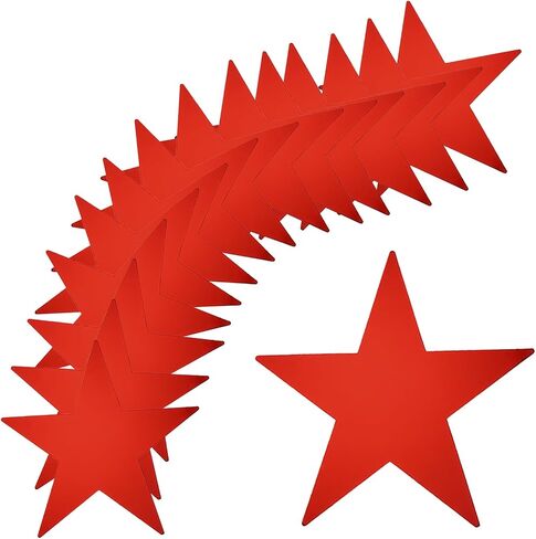 MECCANIXITY 36Pcs Iridescent Silver Stars Cutouts Double Printed Paper Stars Decoration Cardboard Star for Classroom Wall Party Movie Night Party Supplies, 6 Inch in Saudi Arabia