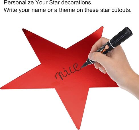 MECCANIXITY 36Pcs Iridescent Silver Stars Cutouts Double Printed Paper Stars Decoration Cardboard Star for Classroom Wall Party Movie Night Party Supplies, 6 Inch in Saudi Arabia