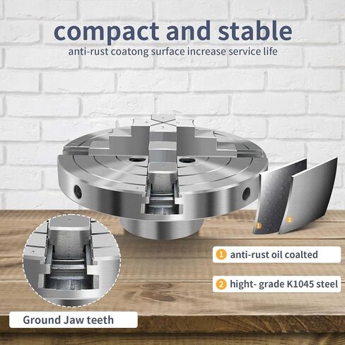 NNBWKIXI 3 Inch Wood Lathe Chuck Set 3 Jaws Self-Centering Lathe Chucks Thread 1 x 8TPI Lathe Chuck for Woodturning in Saudi Arabia