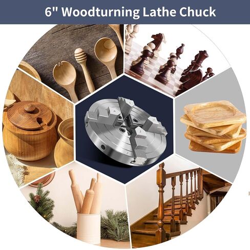 NNBWKIXI 3 Inch Wood Lathe Chuck Set 3 Jaws Self-Centering Lathe Chucks Thread 1 x 8TPI Lathe Chuck for Woodturning in Saudi Arabia