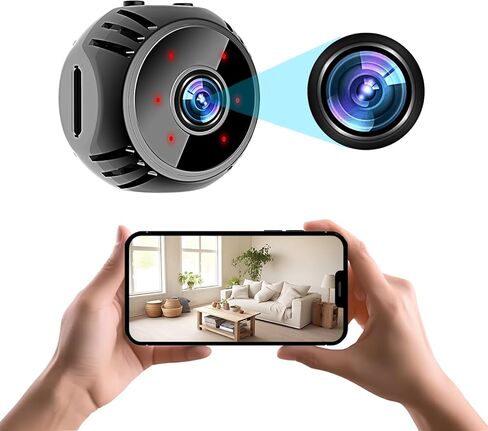 BZZCAM واي فاي كاميرا خفية كاميرا تجسس ذكية كاميرا مراقبة منزلية داخلية 1080 بكسل مراقبة الطفل كاميرا الحيوانات الأليفة 2.4 جيجا هرتز كاميرا مراقبة مع تطبيق الهاتف عرض مباشر كشف الحركة تخزين سحابي مجاني in Kuwait