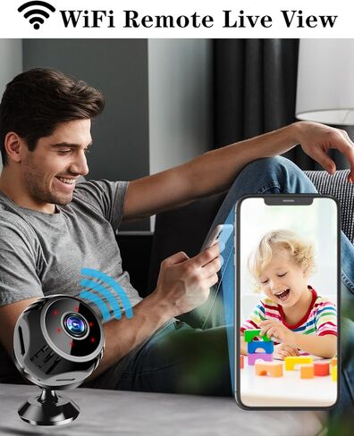 BZZCAM واي فاي كاميرا خفية كاميرا تجسس ذكية كاميرا مراقبة منزلية داخلية 1080 بكسل مراقبة الطفل كاميرا الحيوانات الأليفة 2.4 جيجا هرتز كاميرا مراقبة مع تطبيق الهاتف عرض مباشر كشف الحركة تخزين سحابي مجاني in Kuwait