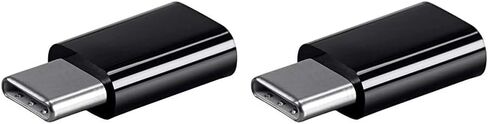 Monoprice USB-C to Micro B Adapter - Black, Male to Female With Gold Plated Contacts, White (118628) in Kuwait