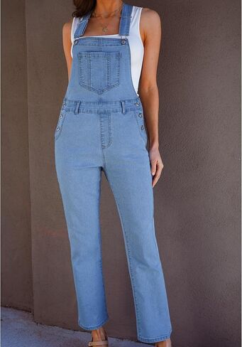 luvamia Jean Overalls for Women Fashion Bootcut Stretchy Denim Jumpsuit Casual Adjustable Straps Bib Overalls Dungarees in Saudi Arabia