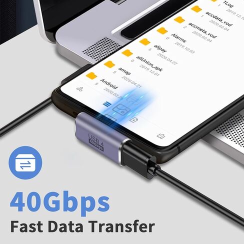 Duttek Type C Male to Type C Male Adapter, 40Gbps USB Type C Adapter Support 8K@60Hz Video Display 100W PD for Thunderbort 4/3, MacBook Pro/Air, USB C, Tablet and More Type C Devices (2 Pack) in Kuwait