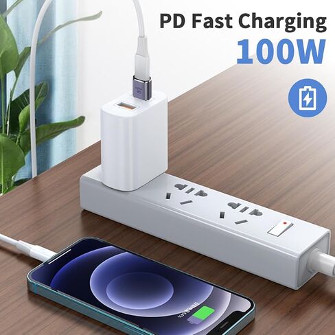 Duttek Type C Male to Type C Male Adapter, 40Gbps USB Type C Adapter Support 8K@60Hz Video Display 100W PD for Thunderbort 4/3, MacBook Pro/Air, USB C, Tablet and More Type C Devices (2 Pack) in Kuwait