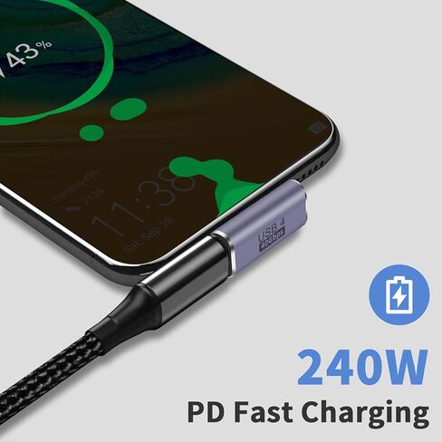 Duttek Type C Male to Type C Male Adapter, 40Gbps USB Type C Adapter Support 8K@60Hz Video Display 100W PD for Thunderbort 4/3, MacBook Pro/Air, USB C, Tablet and More Type C Devices (2 Pack) in Kuwait