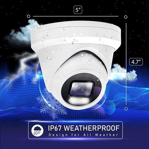 (New Upgrade) 2MP 1080P 24/7 Full-Color HD TVI/CVI/AHD/CVI Dome CCTV Security Camera with Sony-Starvis Sensor, Indoor Outdoor Color Night Vision Waterproof Analog Surveillance Camera 2.8mm Lens in Kuwait