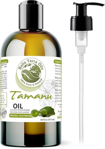 Bella Terra Oils - Organic Tamanu Oil 2oz - Celebrate Skin's Vitality, Naturally Rich in Fatty Acids & Vitamins, Distilled Essence from Pure Organic Tamanu Seeds in Kuwait