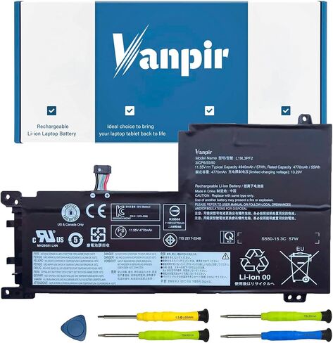 بطارية كمبيوتر محمول VANPIR L16C2PB2 متوافقة مع Lenovo IdeaPad S145-14API/15API 320-14AST/14IAP/14IKB 320-15ABR/15AST/15IAP Series Notebook L16S2PB1 L16C2PB1 L17L2PF1 L17M2PB7 L16L2PB2 L16M2PB2 in Saudi Arabia