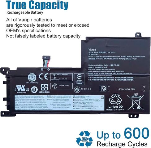 بطارية كمبيوتر محمول VANPIR L16C2PB2 متوافقة مع Lenovo IdeaPad S145-14API/15API 320-14AST/14IAP/14IKB 320-15ABR/15AST/15IAP Series Notebook L16S2PB1 L16C2PB1 L17L2PF1 L17M2PB7 L16L2PB2 L16M2PB2 in Saudi Arabia