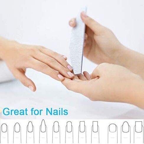 12pcs Nail File, Teuki Nail Files 100 150 Grit for Poly Nail Extension Gel and Acrylic Nails Emery Boards Doubled Sides Washable Nail File Manicure Tools in Saudi Arabia