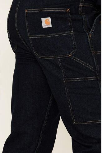 بنطلون جينز رجالي Carhartt Rugged Flex مريح ومزدوج من الأمام، Tahoe، 44 x 32 in Saudi Arabia