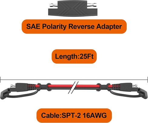POWISER 3Feet SAE to SAE Extension Cable Quick Disconnect Connector 16AWG,for Automotive, Solar Panel Panel SAE Plug (3FT(16AWG)) in Saudi Arabia