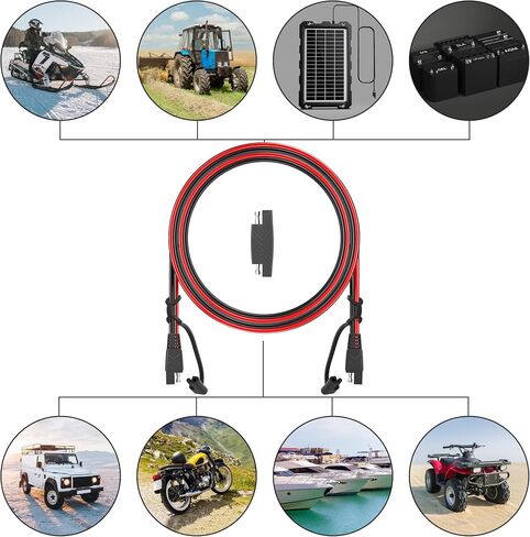 POWISER 3Feet SAE to SAE Extension Cable Quick Disconnect Connector 16AWG,for Automotive, Solar Panel Panel SAE Plug (3FT(16AWG)) in Saudi Arabia