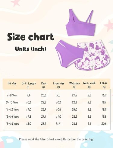 Girls Swimsuit 3 Piece Adjustable Strap Cutout Girls' Swimwear with Shorts Girls Bathing Suit Summer 7-16 Years in Saudi Arabia