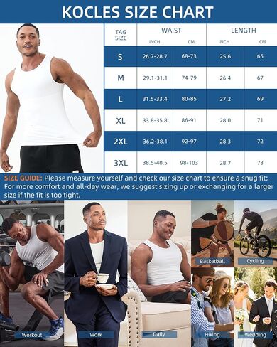 Compression Shirt Men Slimming Undershirt Body Shaper Vest, Gynecomastia Compression Tank Top, Shapewear Tummy Control in Kuwait